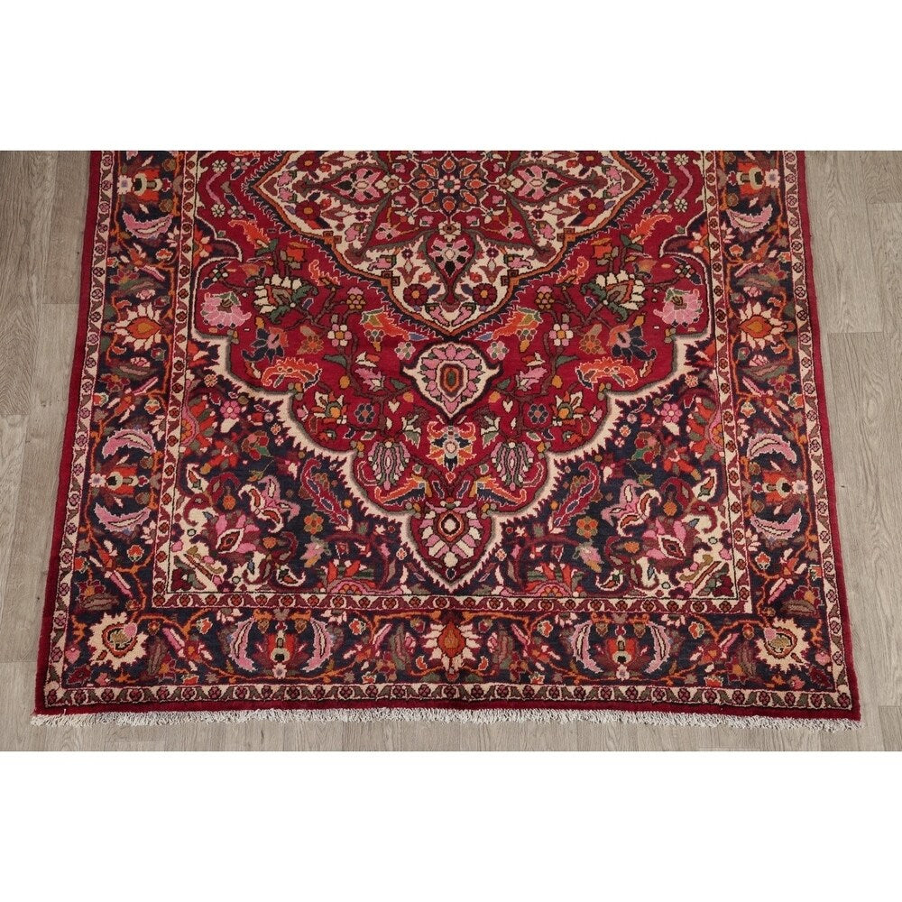 Bakhtiari Medallion Oriental Hand Knotted Wool Persian Area Rug - 9'9" x 6'8"