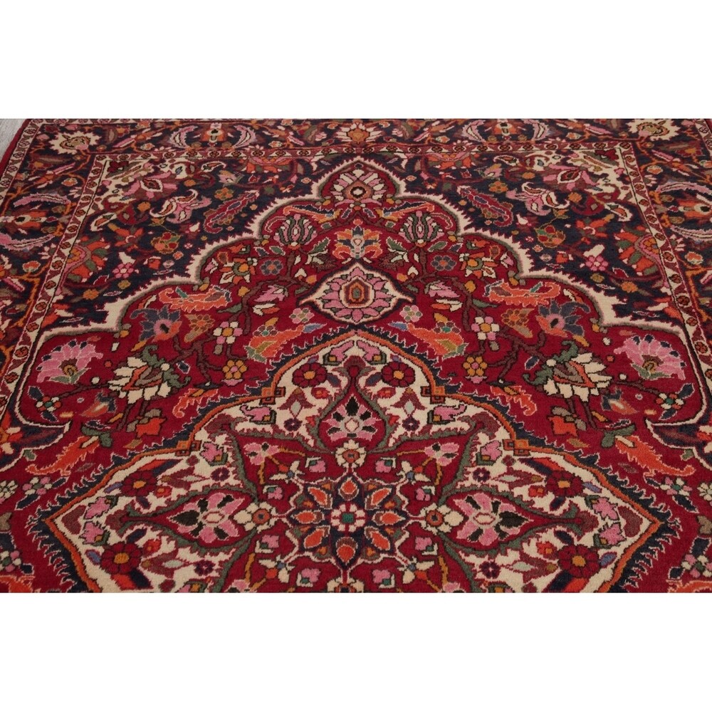 Bakhtiari Medallion Oriental Hand Knotted Wool Persian Area Rug - 9'9" x 6'8"