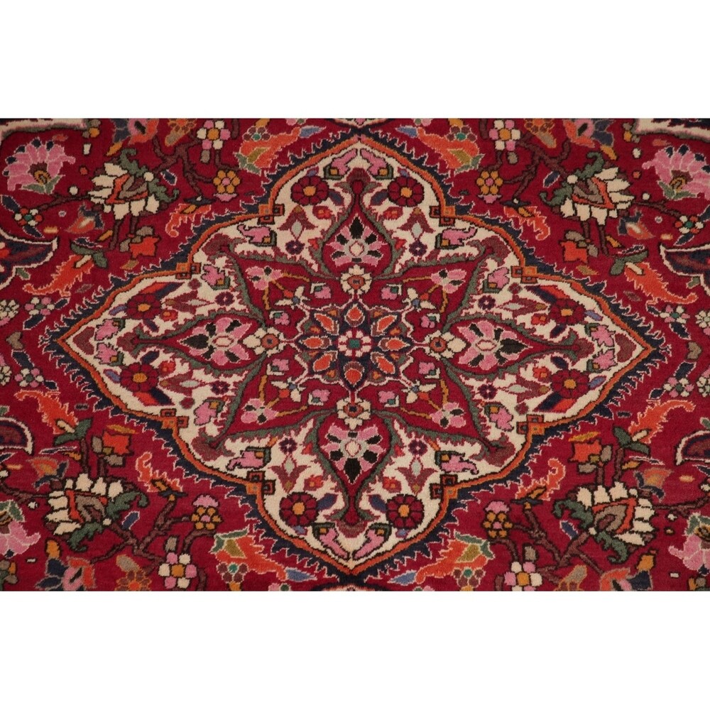 Bakhtiari Medallion Oriental Hand Knotted Wool Persian Area Rug - 9'9" x 6'8"