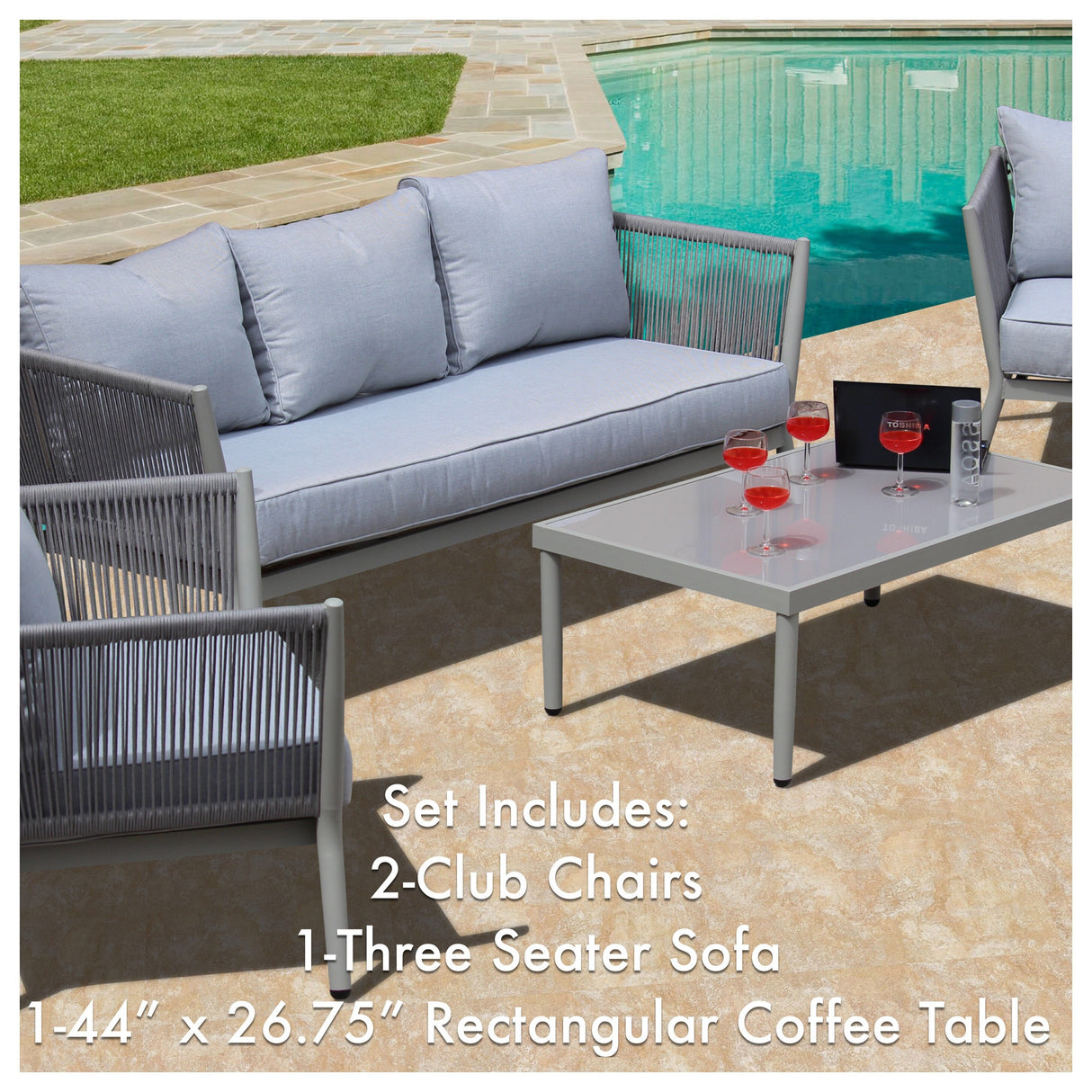 Bal Harbour Four Piece Deep Seating Estate Set