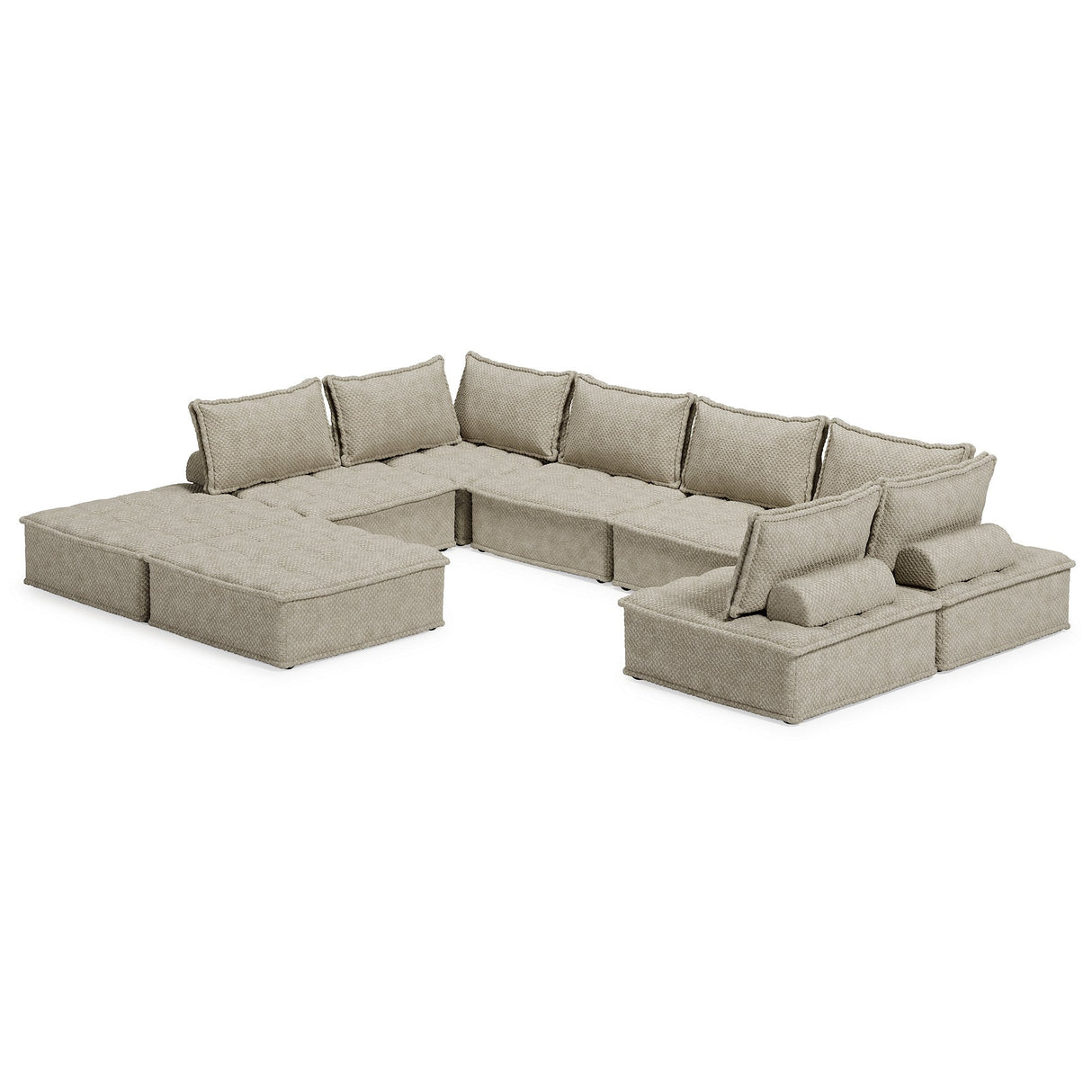 Bales Boho-Chic Modular Taupe Accent Chair - 40"W x 40"D x 30"H
