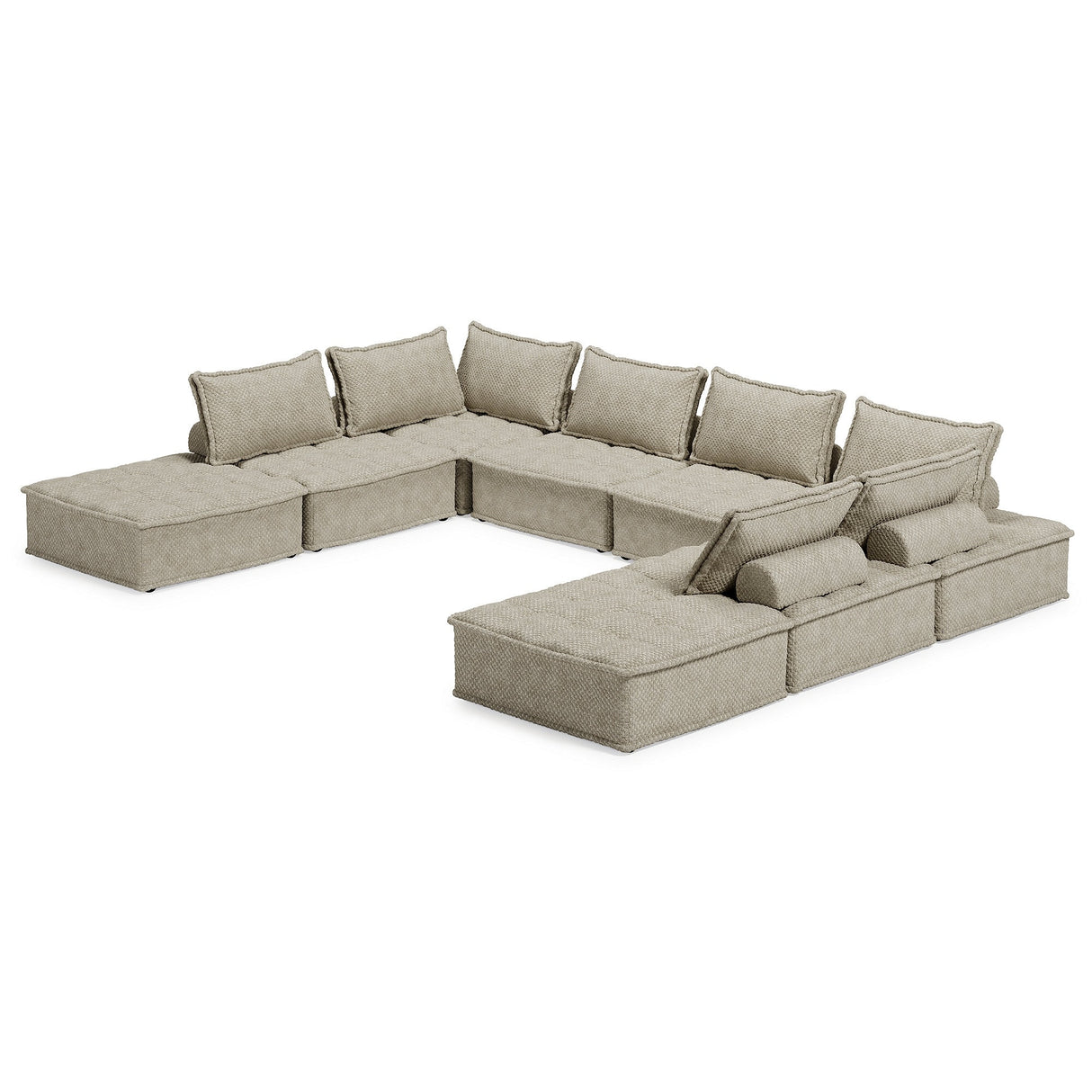 Bales Boho-Chic Modular Taupe Accent Chair - 40"W x 40"D x 30"H