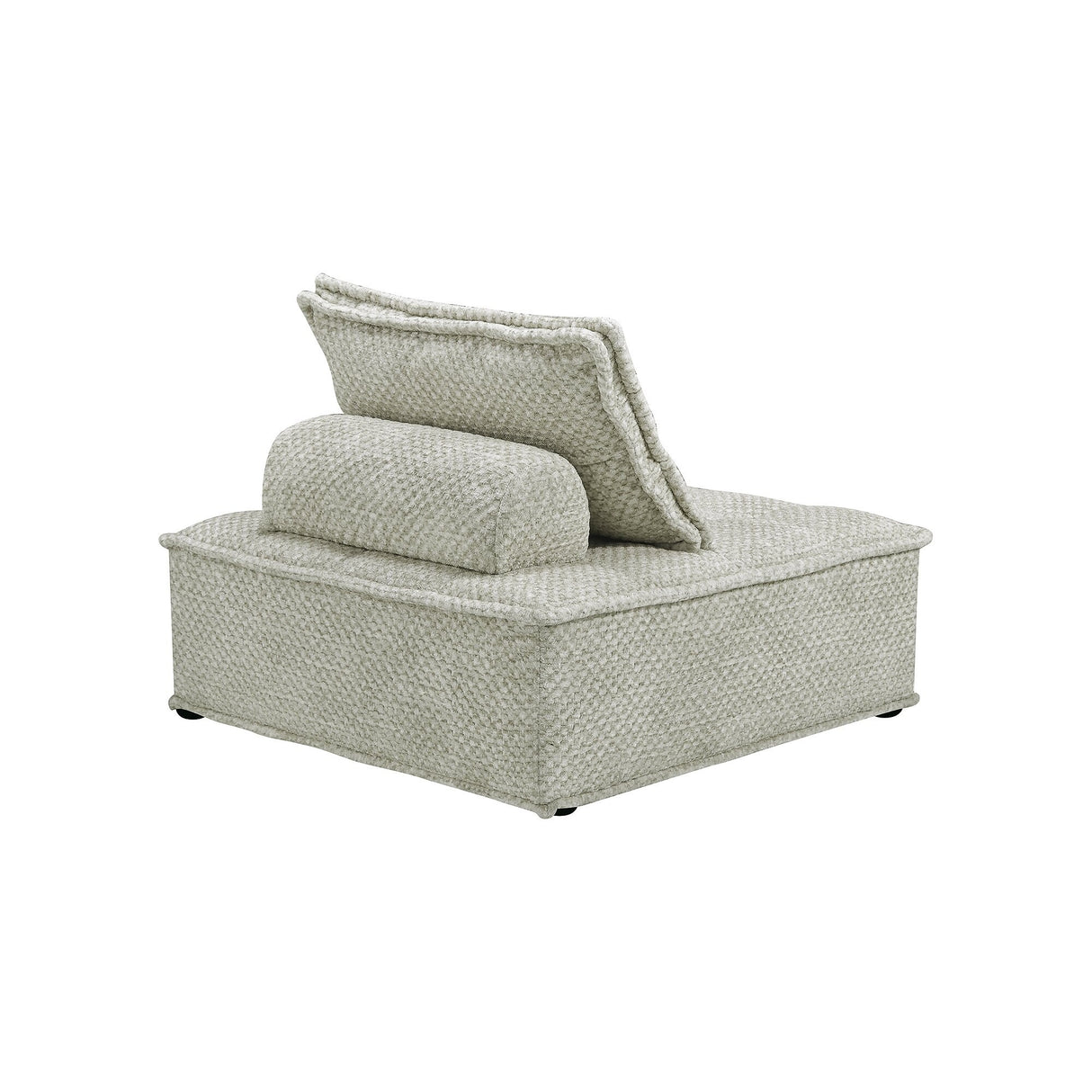 Bales Boho-Chic Modular Taupe Accent Chair - 40"W x 40"D x 30"H