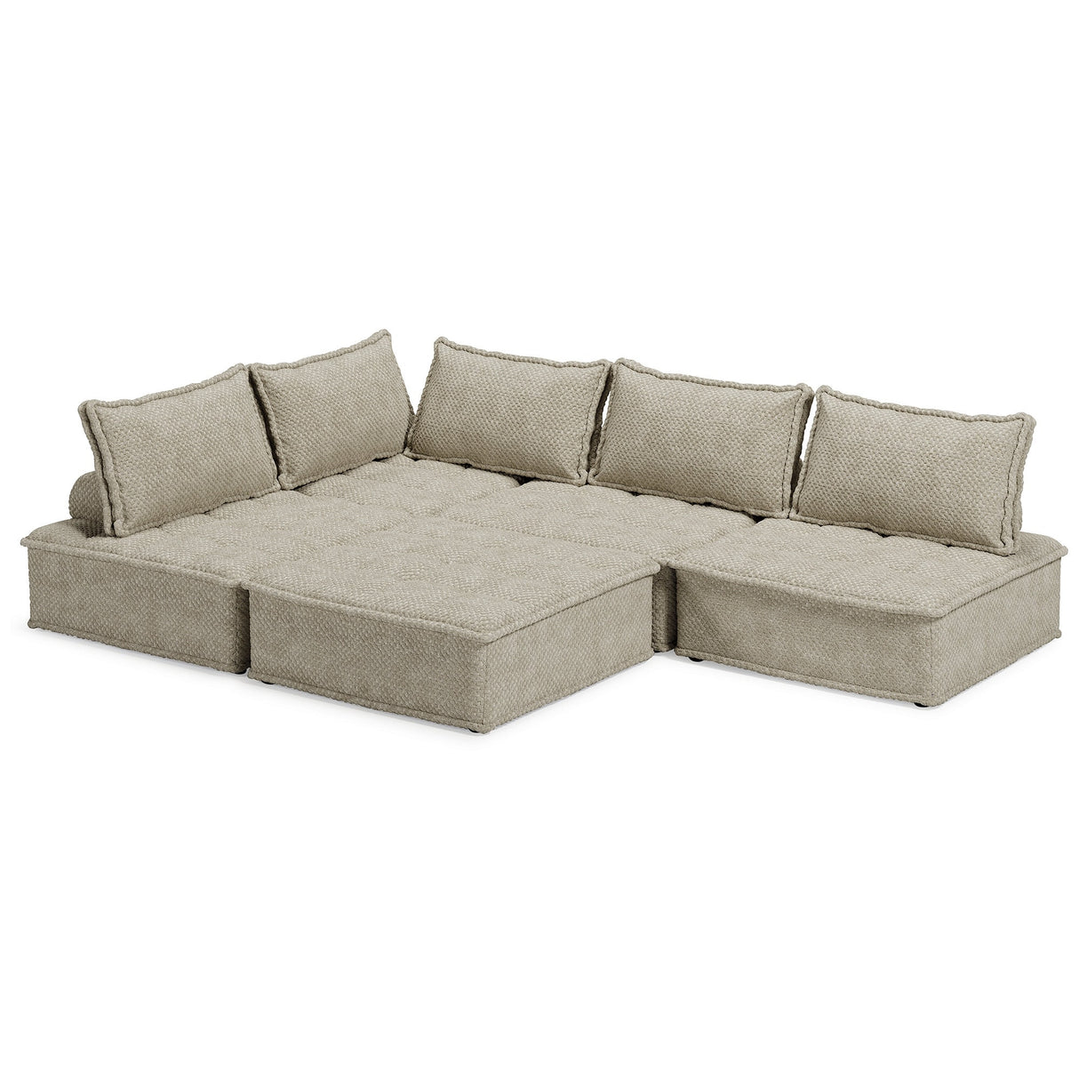 Bales Boho-Chic Modular Taupe Accent Chair - 40"W x 40"D x 30"H