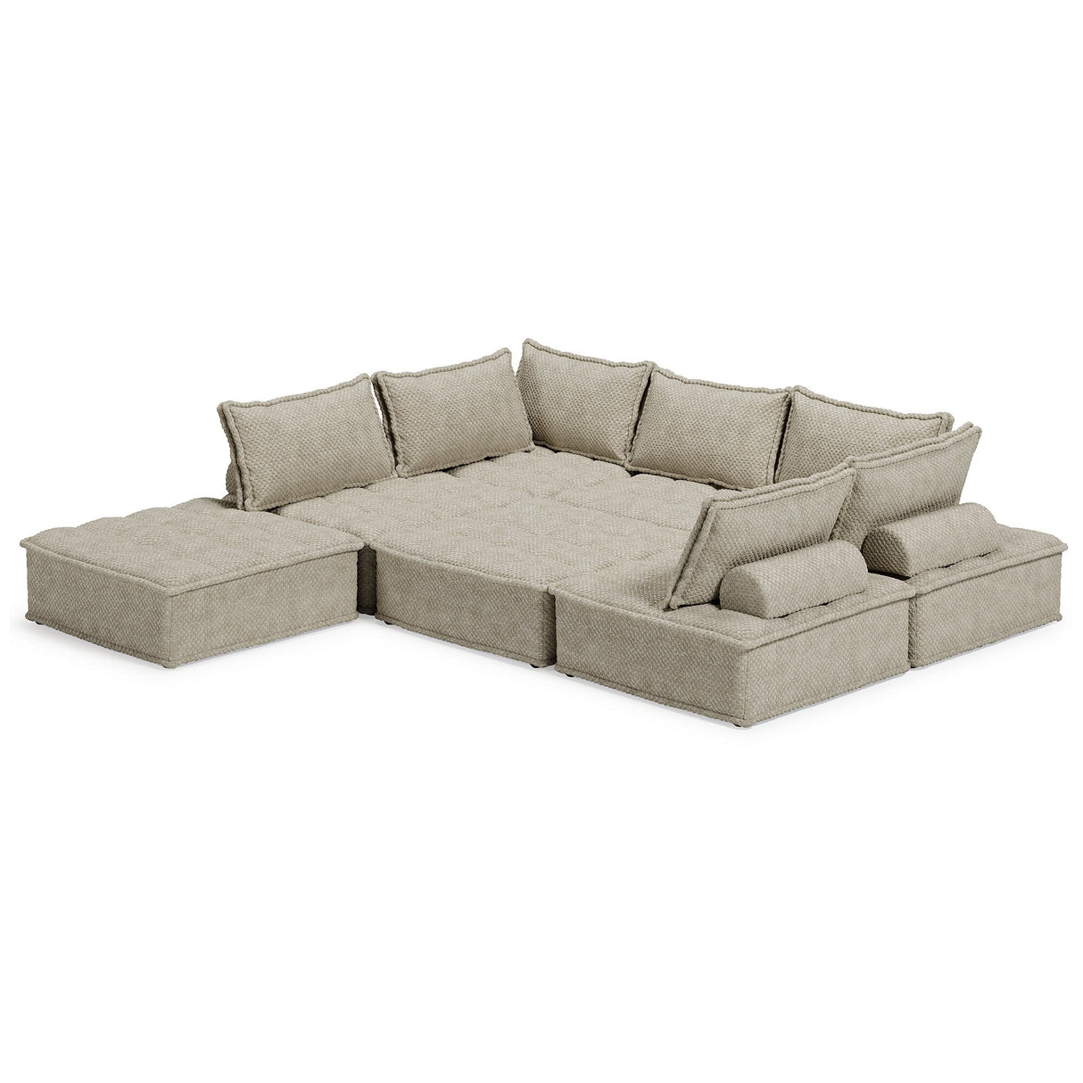 Bales Boho-Chic Modular Taupe Accent Chair - 40"W x 40"D x 30"H
