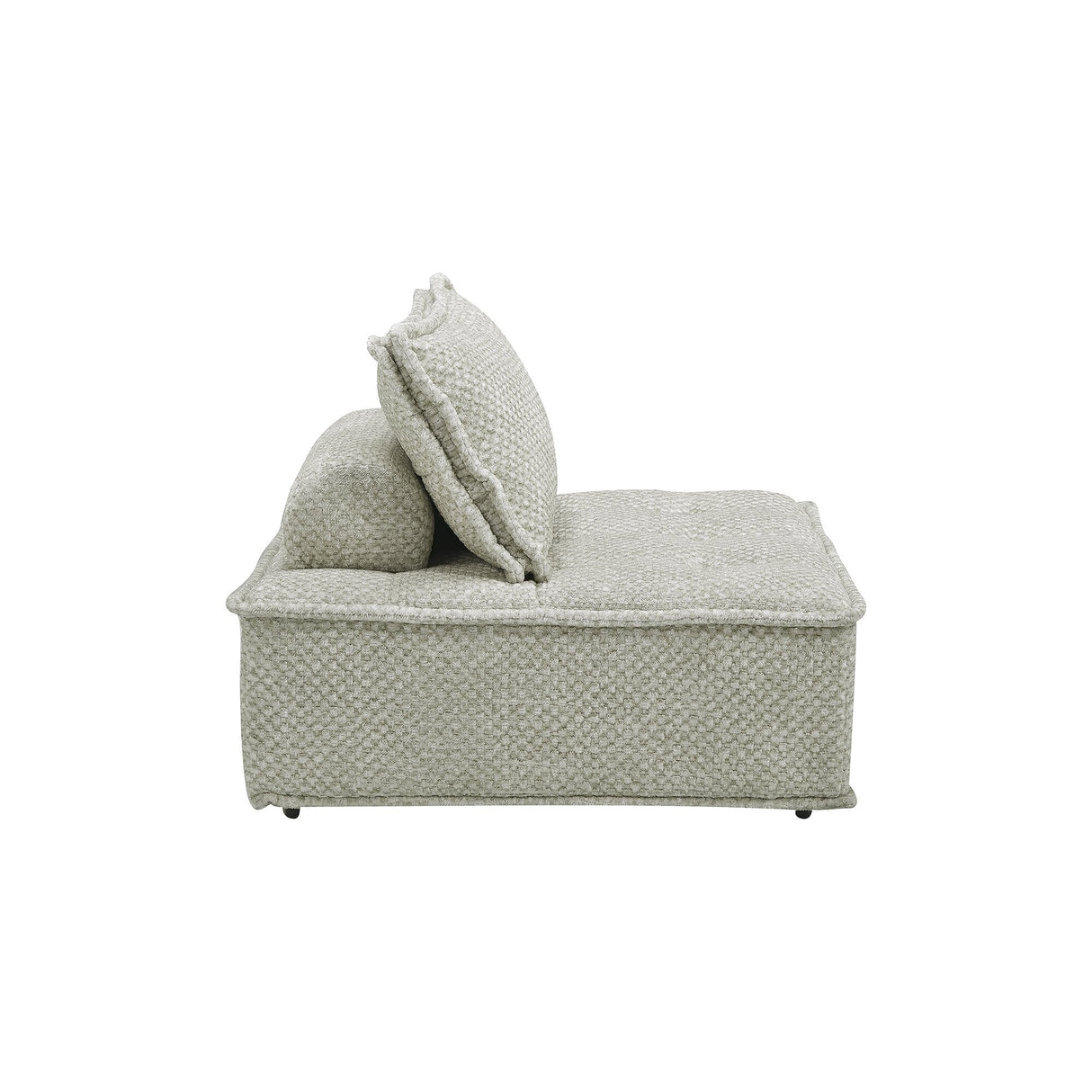 Bales Boho-Chic Modular Taupe Accent Chair - 40"W x 40"D x 30"H