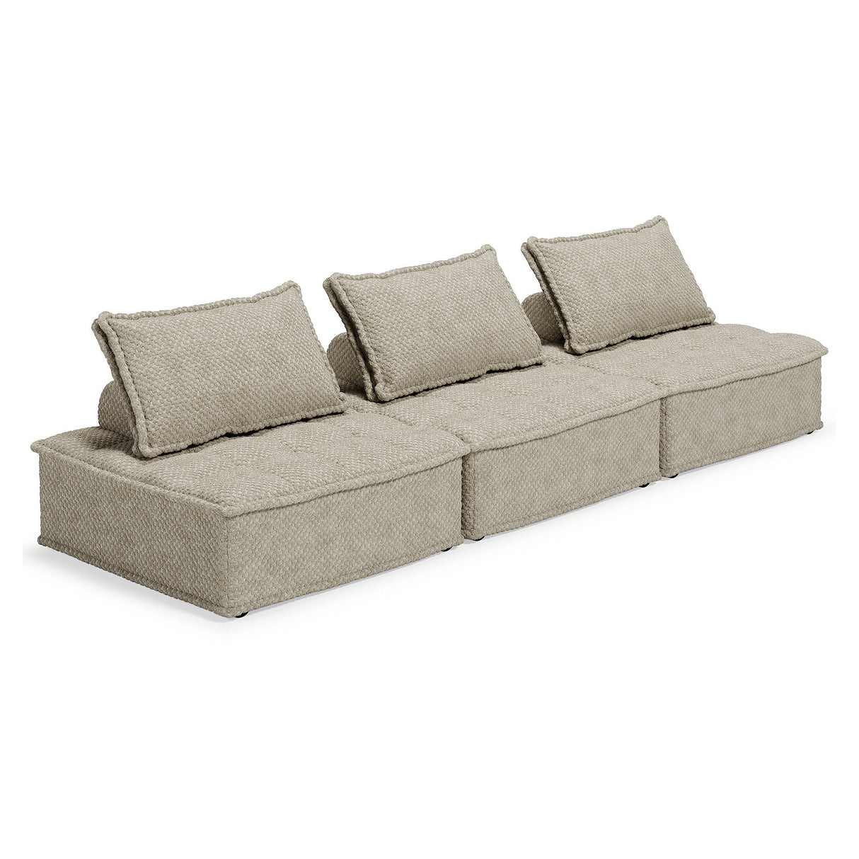 Bales Boho-Chic Modular Taupe Accent Chair - 40"W x 40"D x 30"H