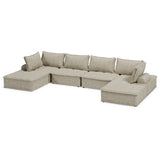 Bales Boho-Chic Modular Taupe Accent Chair - 40"W x 40"D x 30"H
