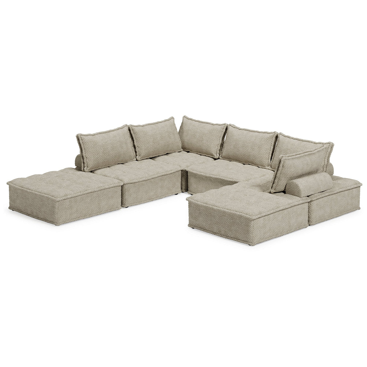 Bales Boho-Chic Modular Taupe Accent Chair - 40"W x 40"D x 30"H