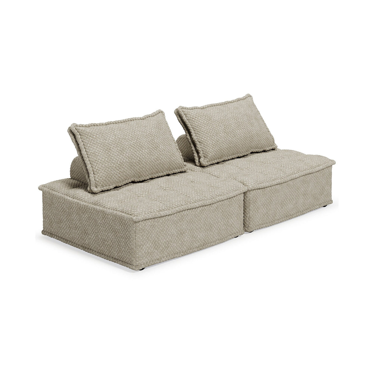 Bales Boho-Chic Modular Taupe Accent Chair - 40"W x 40"D x 30"H