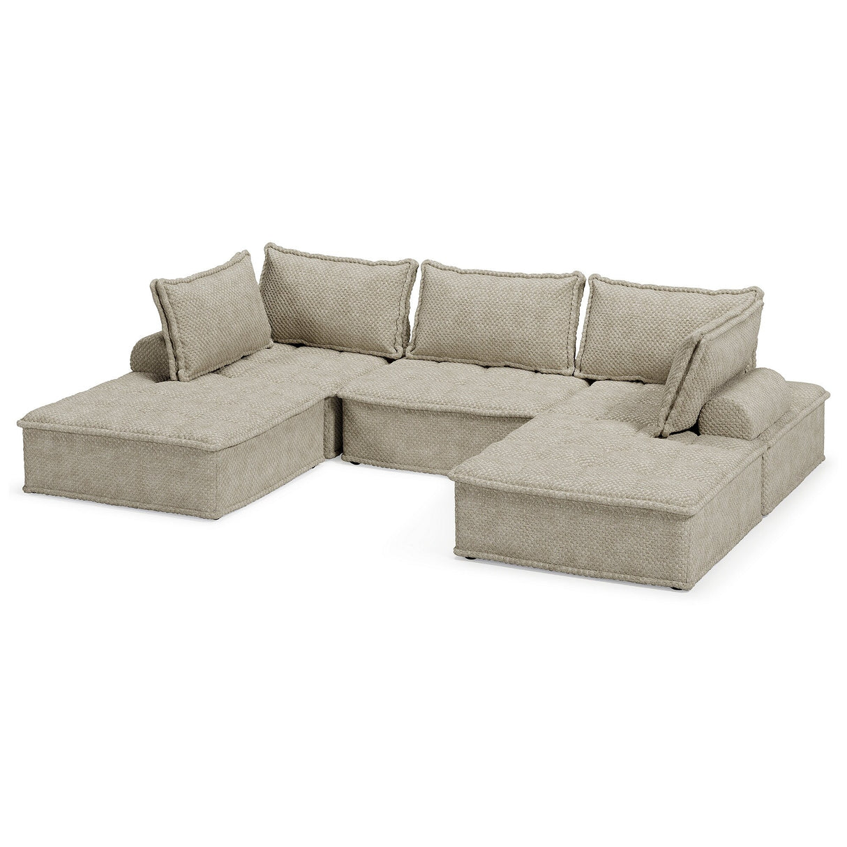 Bales Boho-Chic Modular Taupe Accent Chair - 40"W x 40"D x 30"H