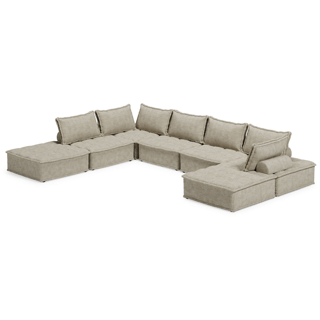 Bales Boho-Chic Modular Taupe Accent Chair - 40"W x 40"D x 30"H