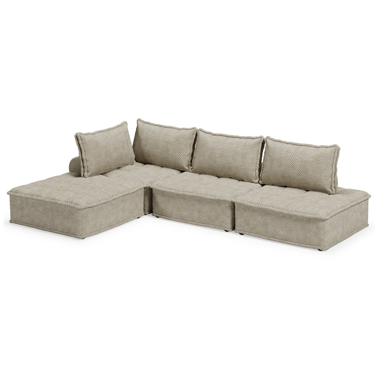 Bales Boho-Chic Modular Taupe Accent Chair - 40"W x 40"D x 30"H