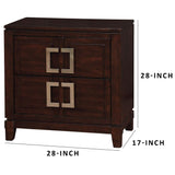 Balfour Transitional Night Stand In Brown Cherry Finish