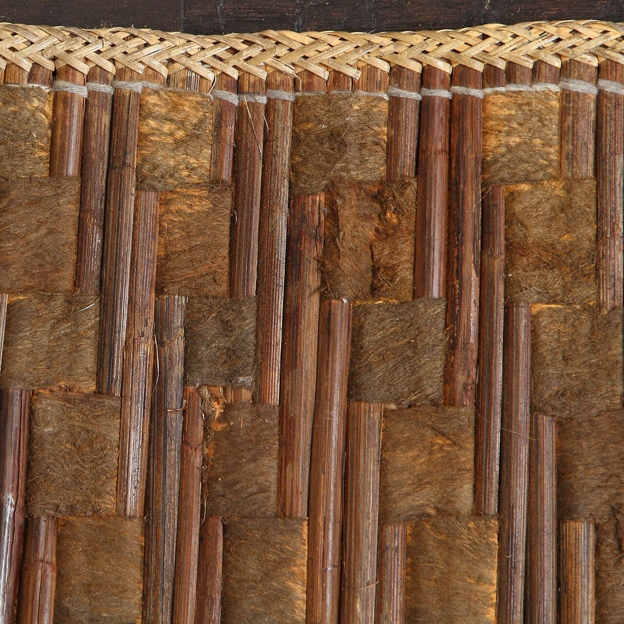 Bali Chestnut Woven Natural Bamboo & Rattan Area Rug