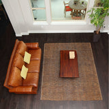 Bali Chestnut Woven Natural Bamboo & Rattan Area Rug