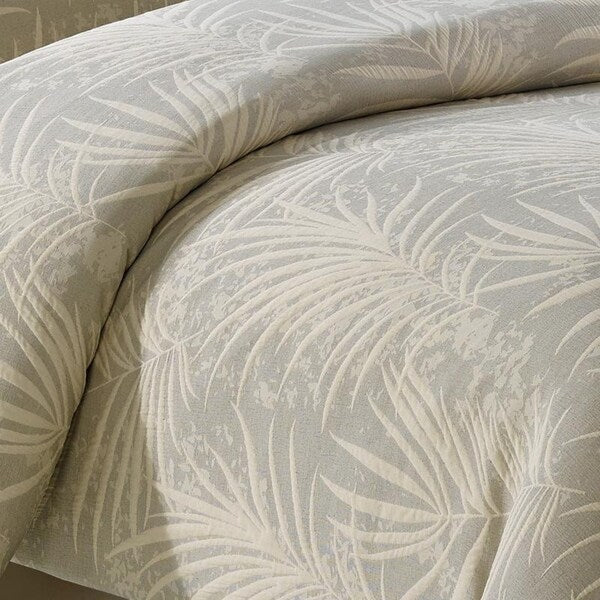 Porch & Den Arborpark Beige/ Tonal Ivory Leaf Patttern King-size Comforter Set