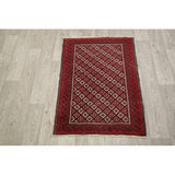 Balouch Afghanistan Geometric Area Rug Wool Hand Knotted - 3'5" x 2'4"