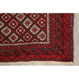 Balouch Afghanistan Geometric Area Rug Wool Hand Knotted - 3'5" x 2'4"
