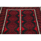 Balouch Geometric Hand Knotted Wool Persian Area Rug - 6'3" x 4'3"