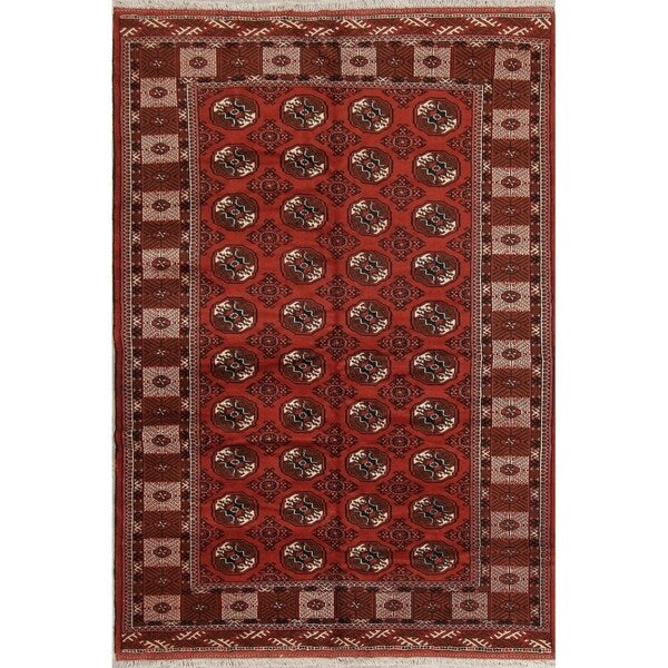 Balouch Geometric Hand Knotted Wool Persian Area Rug - 9'6" x 6'6"