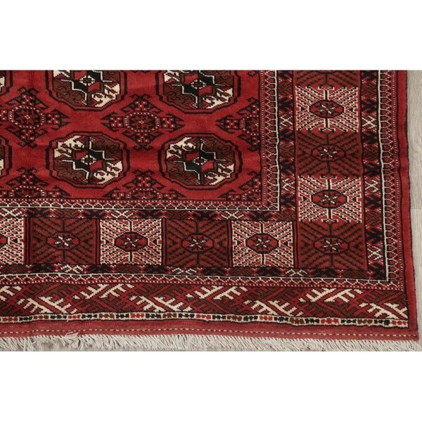 Balouch Geometric Hand Knotted Wool Persian Area Rug - 9'6" x 6'6"
