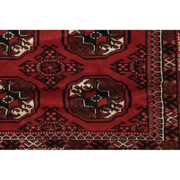 Balouch Geometric Hand Knotted Wool Persian Area Rug - 9'6" x 6'6"