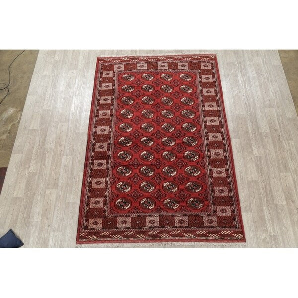 Balouch Geometric Hand Knotted Wool Persian Area Rug - 9'6" x 6'6"