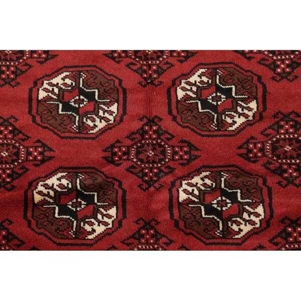 Balouch Geometric Hand Knotted Wool Persian Area Rug - 9'6" x 6'6"