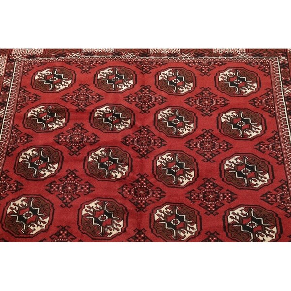 Balouch Geometric Hand Knotted Wool Persian Area Rug - 9'6" x 6'6"