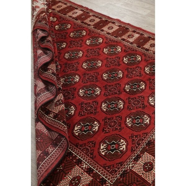 Balouch Geometric Hand Knotted Wool Persian Area Rug - 9'6" x 6'6"