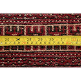 Balouch Geometric Hand-Knotted Wool Persian Oriental Area Rug - 3'9" x 2'7"