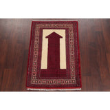 Balouch Geometric Hand-Knotted Wool Persian Oriental Area Rug - 3'9" x 2'7"