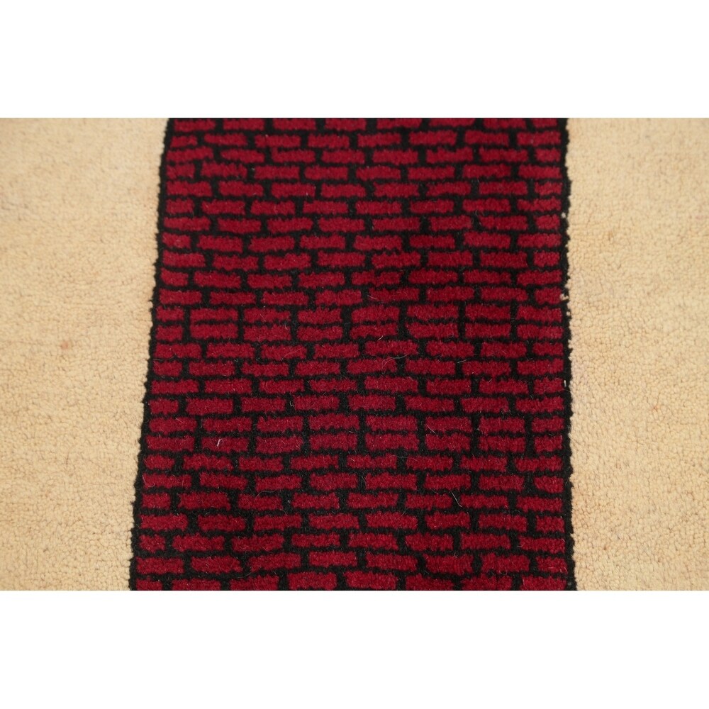 Balouch Geometric Hand-Knotted Wool Persian Oriental Area Rug - 3'9" x 2'7"