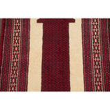 Balouch Geometric Hand-Knotted Wool Persian Oriental Area Rug - 3'9" x 2'7"