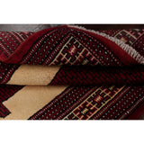 Balouch Geometric Hand-Knotted Wool Persian Oriental Area Rug - 3'9" x 2'7"