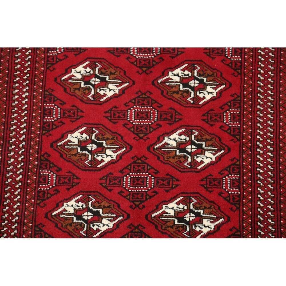 Balouch Hand Knotted Persian Geometric Wool Area Rug - 4'6" x 3'4"