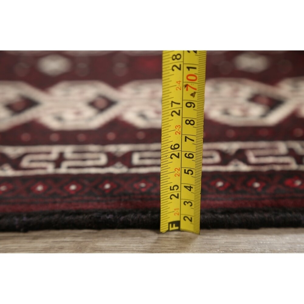 Balouch Hand Knotted Woolen Persian Geometric Area Rug - 3'9" x 2'8"