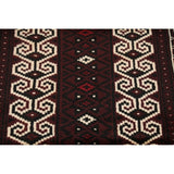 Balouch Hand Knotted Woolen Persian Geometric Area Rug - 3'9" x 2'8"