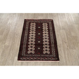 Balouch Hand Knotted Woolen Persian Geometric Area Rug - 3'9" x 2'8"