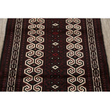 Balouch Hand Knotted Woolen Persian Geometric Area Rug - 3'9" x 2'8"