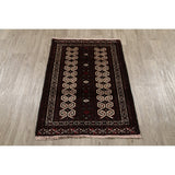 Balouch Hand Knotted Woolen Persian Geometric Area Rug - 3'9" x 2'8"