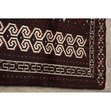 Balouch Hand Knotted Woolen Persian Geometric Area Rug - 3'9" x 2'8"