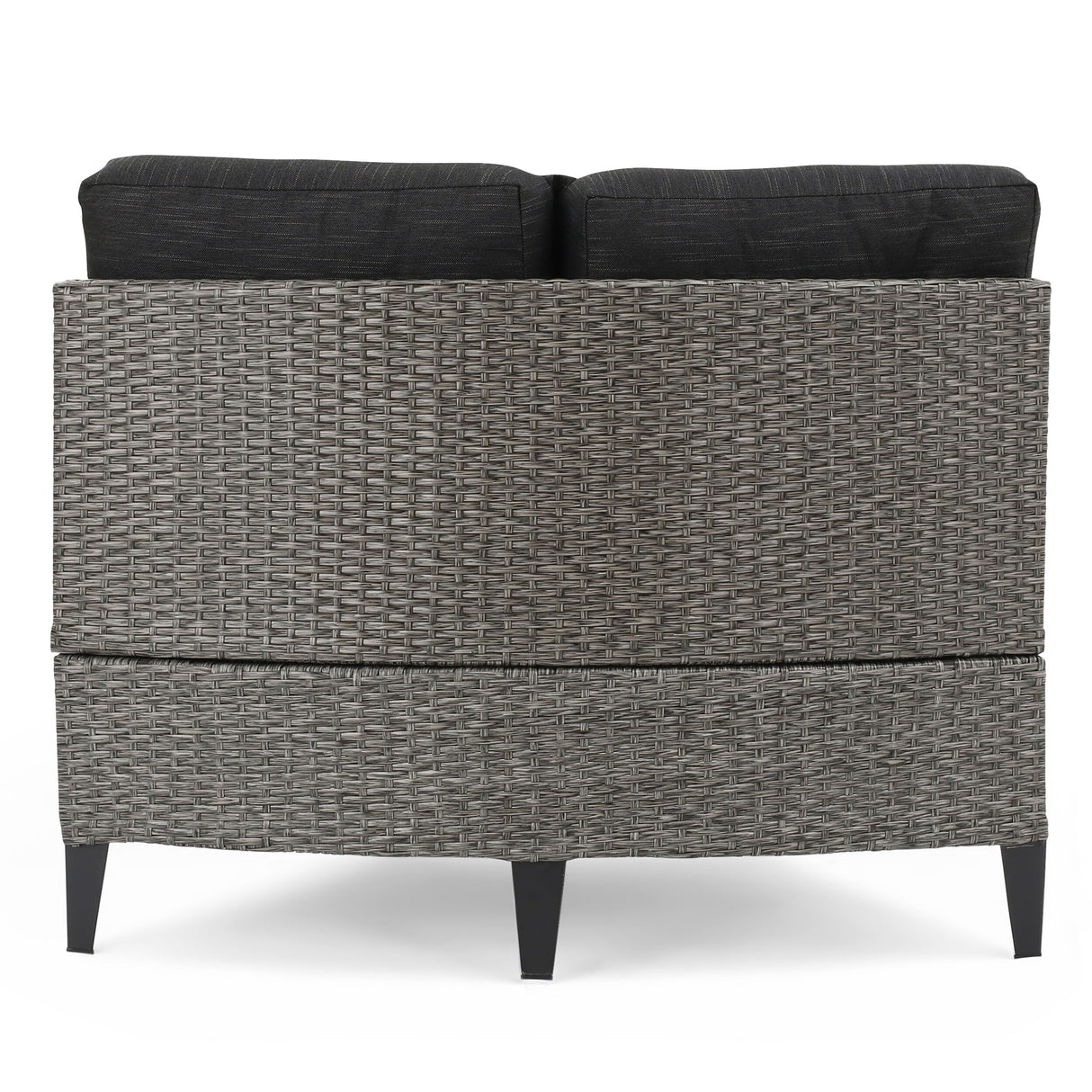 Baltaire Outdoor Round 8 Seater Wicker Sectional Set with Fire Pit and Tank Holder by Christopher Knight Home