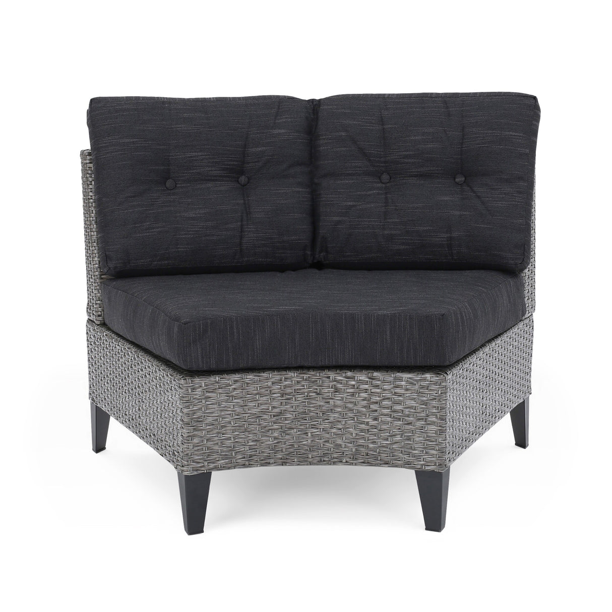 Baltaire Outdoor Round 8 Seater Wicker Sectional Set with Fire Pit and Tank Holder by Christopher Knight Home