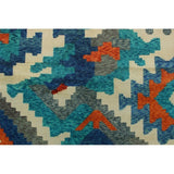 Noori Rug Balochi Adesola Teal Blue/Beige Rug - 4'11 x 6'6