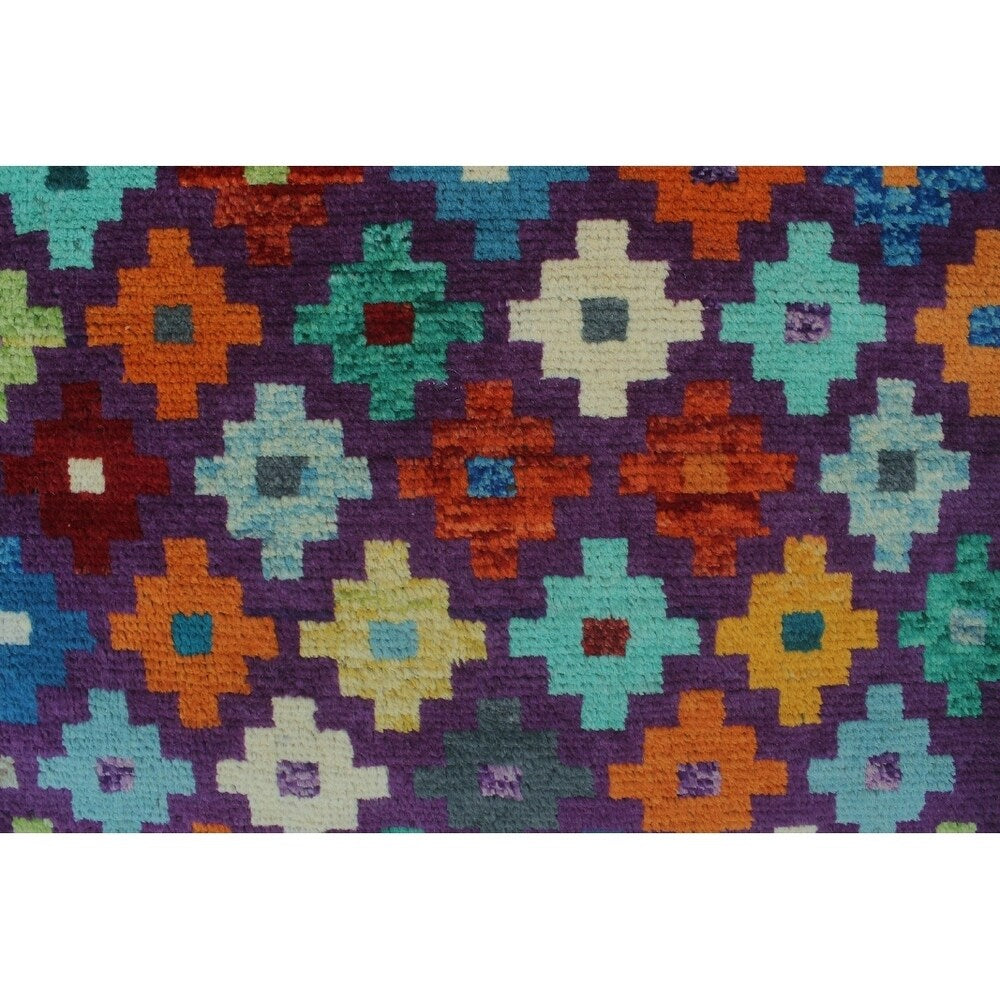 Noori Rug Balochi Okello Purple/Blue Rug - 3'3 x 4'10