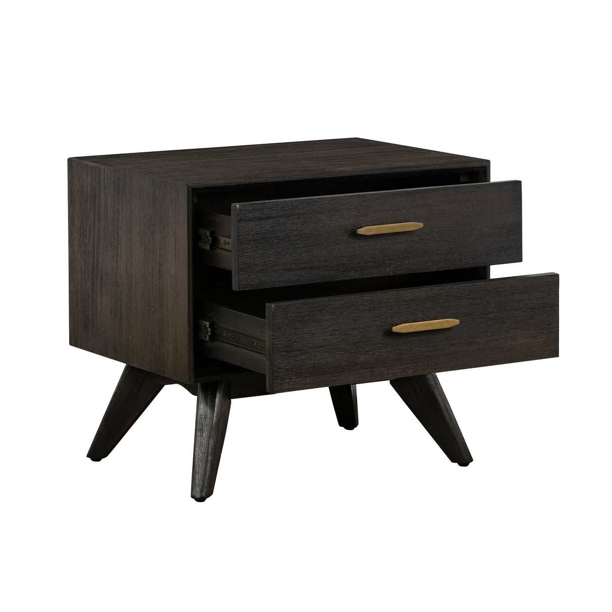 Baly Acacia Wood 3 Piece Platform Bedroom Set with 2 Nightstands