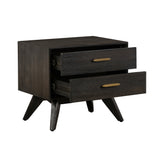 Baly Acacia Wood 3 Piece Platform Bedroom Set with 2 Nightstands