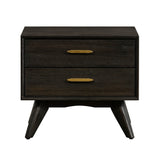 Baly Acacia Wood 3 Piece Platform Bedroom Set with 2 Nightstands